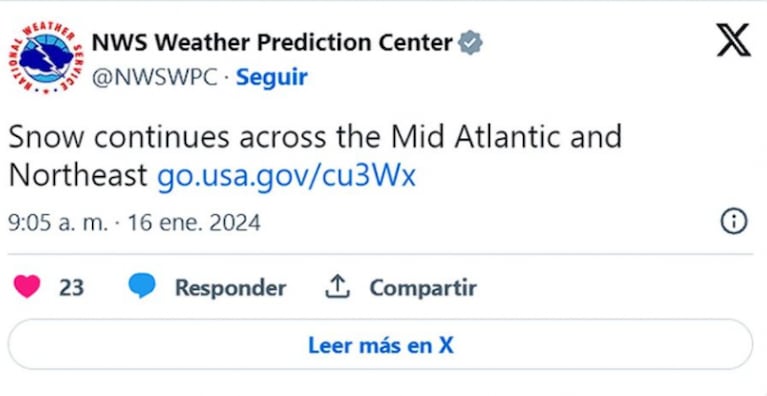 Impactantes imágenes de la helada que azota a una ciudad de Estados Unidos
