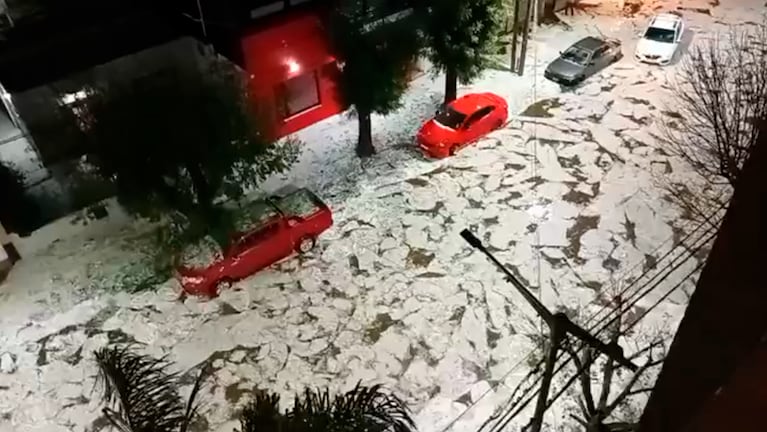 Impresionante imagen tras el granizo en Río Tercero.