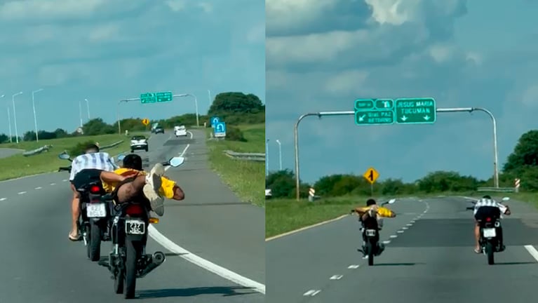 Imprudencia en plena ruta