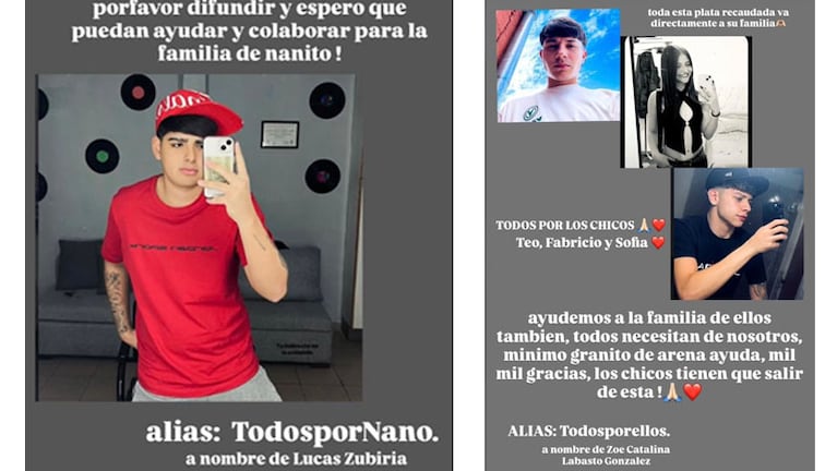 Impulsaron colectas solidarias para ayudar a los jóvenes que estuvieron en la tragedia de la Bulnes.