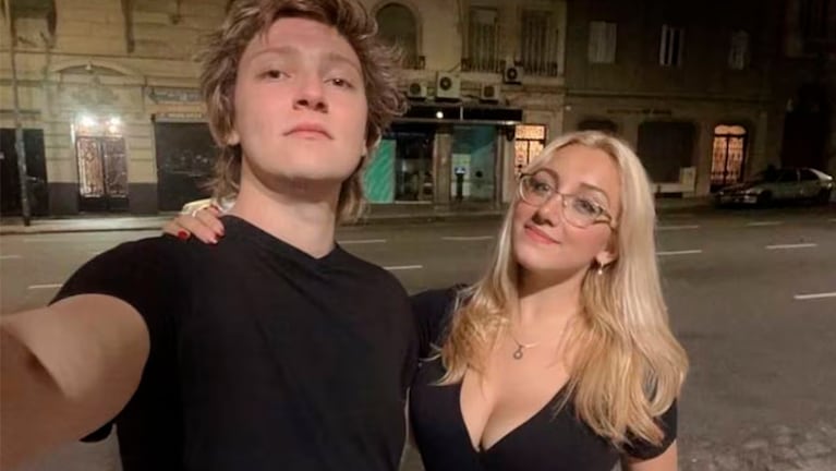 Iñaki Gutiérrez con su pareja Eugenia Rolón.