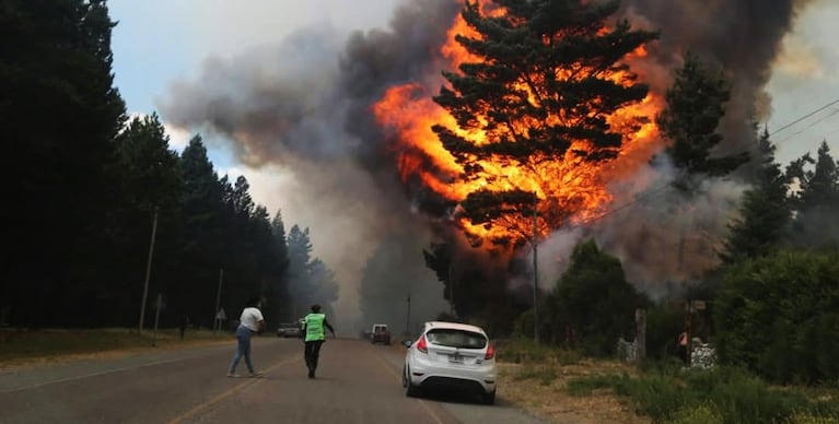 Incendio en el Bolson ( Gentileza de Clarín)