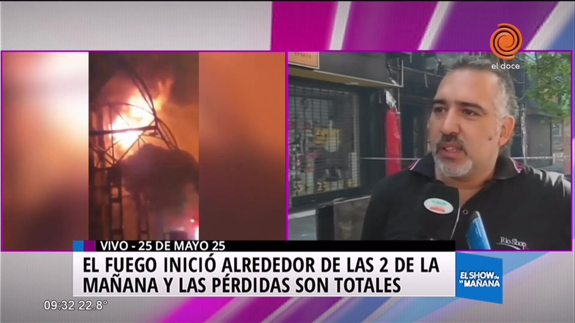 Incendio en importante bazar de la peatonal