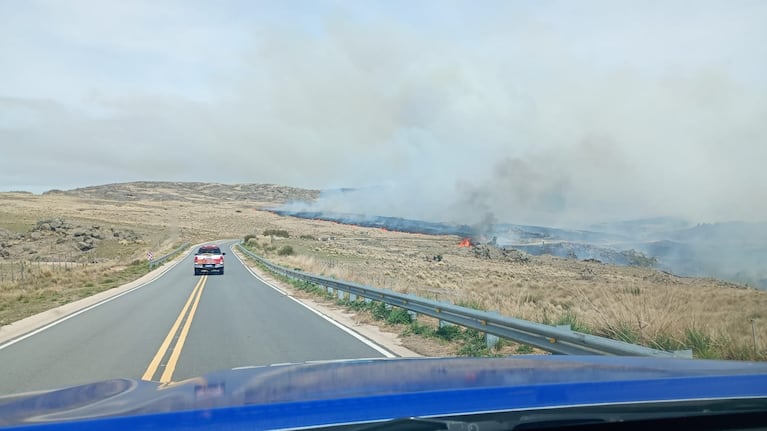 Incendio en la Quebrada del Condorito.
