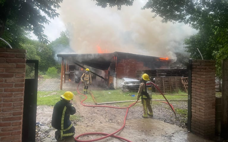 Incendio en una cabaña de Córdoba.