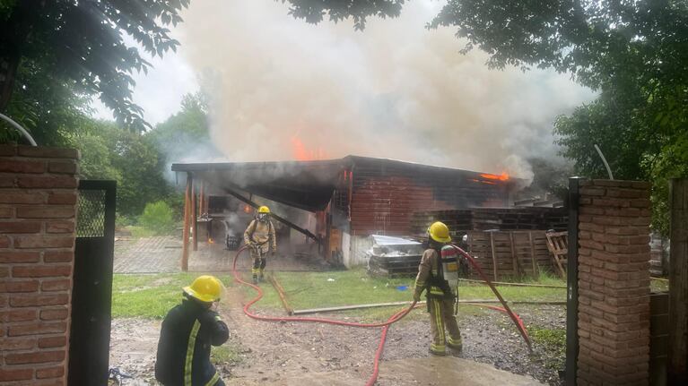 Incendio en una cabaña de Córdoba.