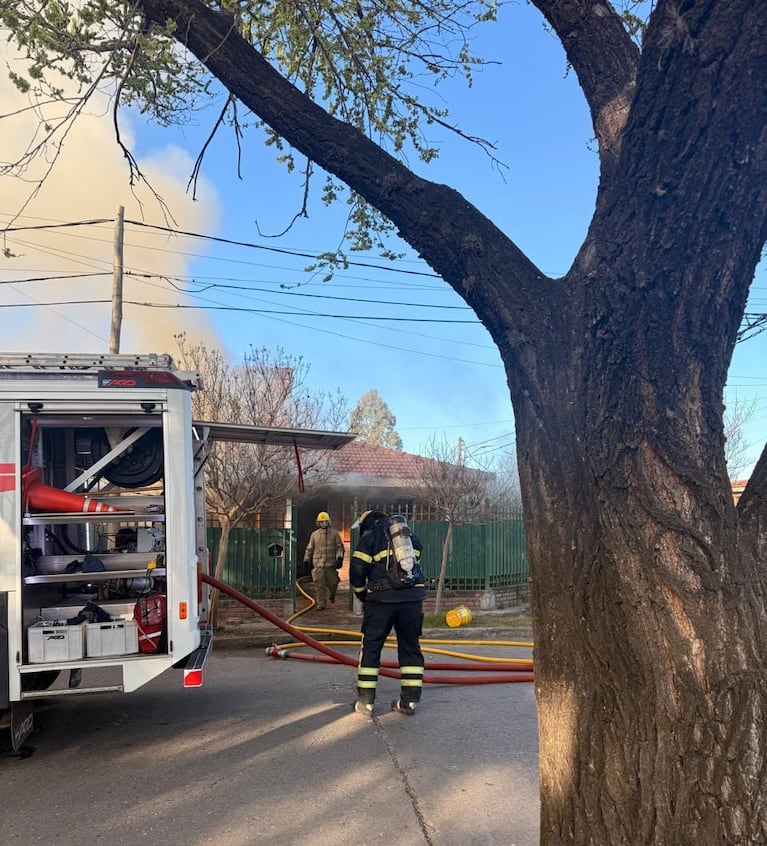 Incendio en una casa de Carlos Paz.