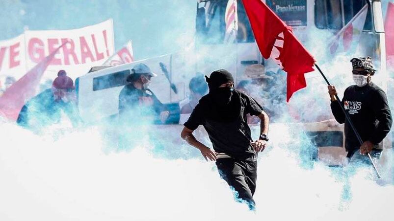 Incidentes entre la Policía y los manifestantes.