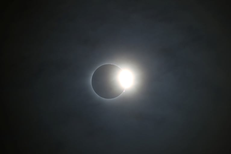 Increíble imagen del eclipse desde México. Foto: Reuters.
