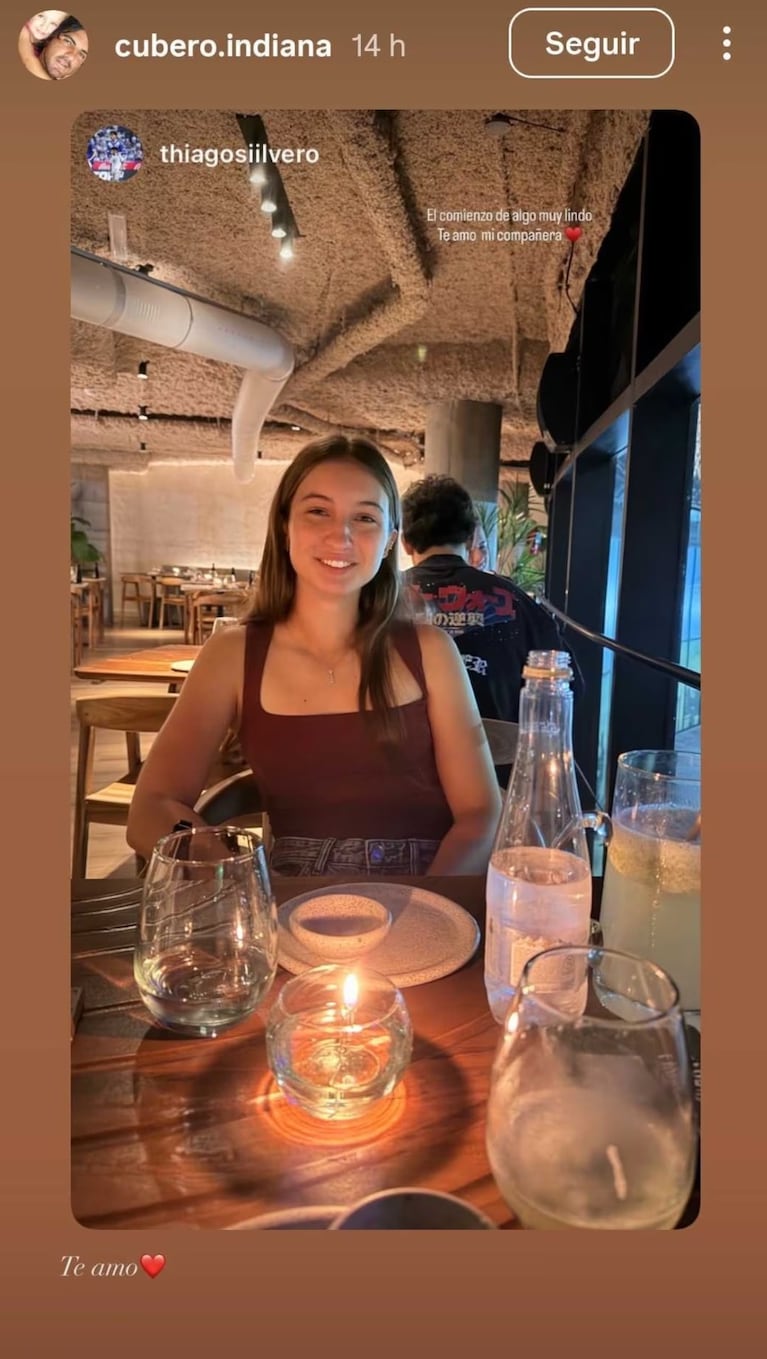 Indiana Cubero blanqueó su nuevo romance.