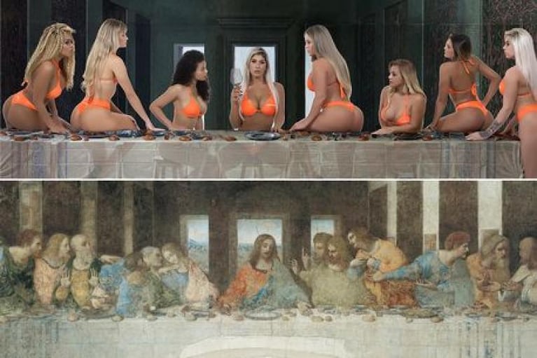 Indignación por la imagen de La Última Cena con mujeres en bikini 