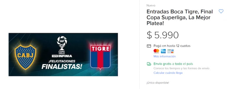 Indignación por la reventa para ver la final entre Boca y Tigre en Córdoba