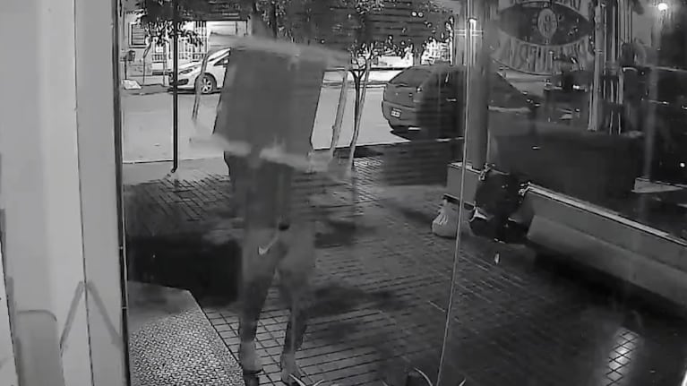 Indignante video: treparon la pared y se robaron reposeras del balcón de un departamento