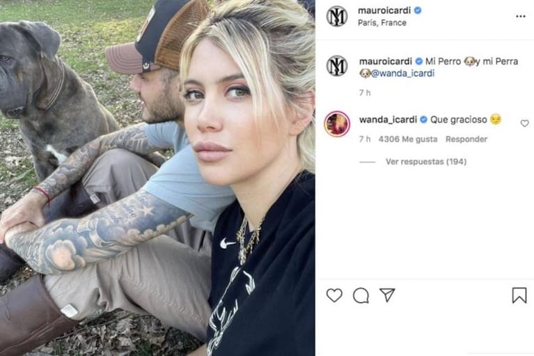 Instagram le bloqueó una publicación a Mauro Icardi por un comentario sobre Wanda Nara