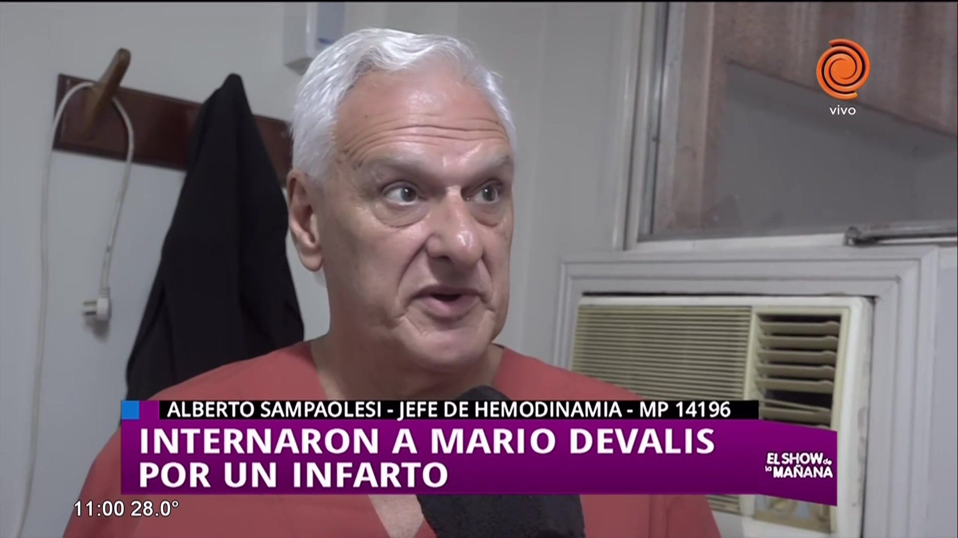Internaron de urgencia a Mario Devalis