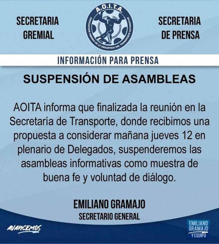 Interurbanos: suspenden las asambleas y evalúan una oferta salarial