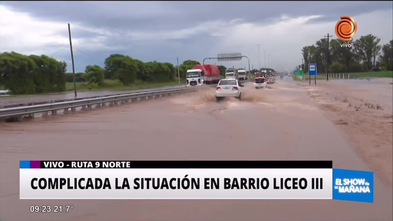 Inundaciones en Barrio Liceo III y la autovía Córdoba-Jesús María