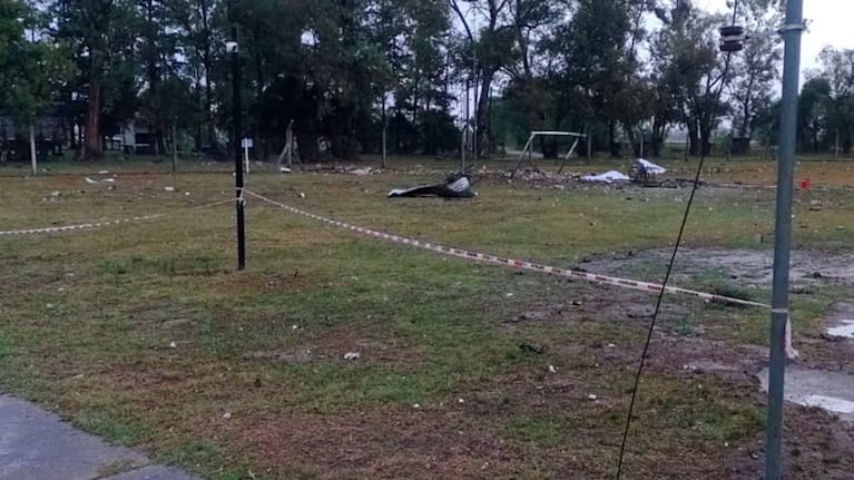 Investigan explosión en una fábrica de fulminantes.