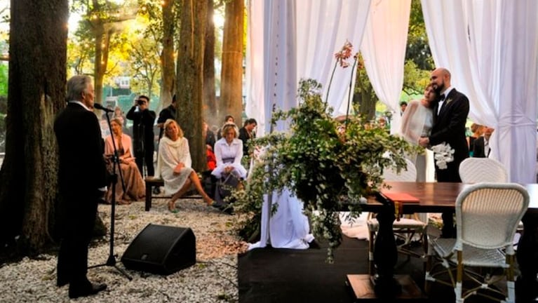 Jairo entonó el Ave María en el casamiento de Abel Pintos y Mora Calabrese.