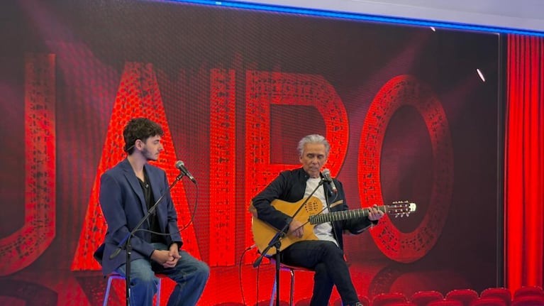 Jairo y su nieto en Telenoche.