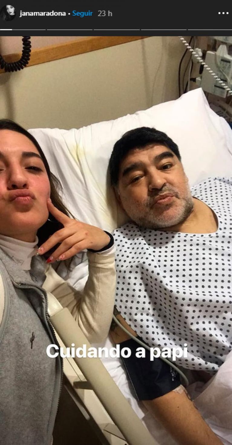 Jana visitó a Diego Maradona tras su operación