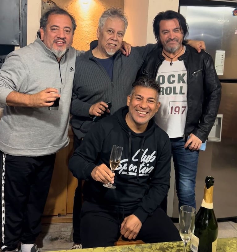 Javier la "Pepa" Brizuela, Carlos de Piano y el Rey Pelusa juntos.