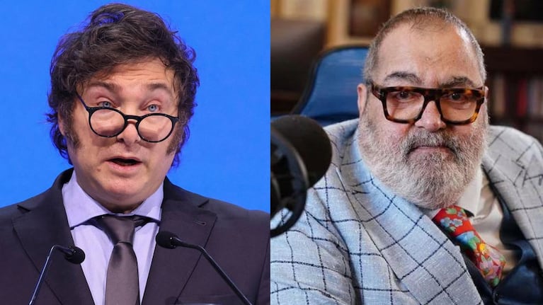 Javier Milei cuestionó a Jorge Lanata por las redes y el periodista anunció que lo demandará. (Fotos: Reuters - Denis Balibouse / Radio Mitre)