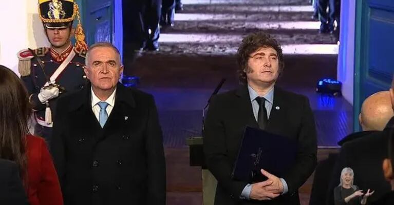 Javier Milei en el acto por el Día de la Independencia.