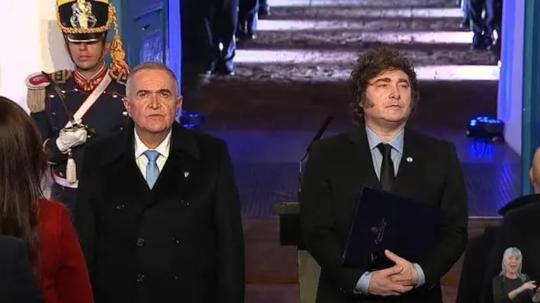 Javier Milei en el acto por el Día de la Independencia.