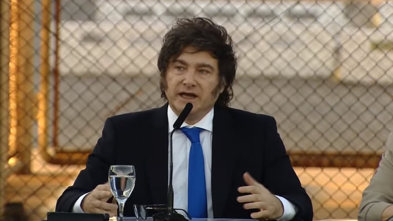 Javier Milei en el Complejo Penitenciario de Ezeiza.