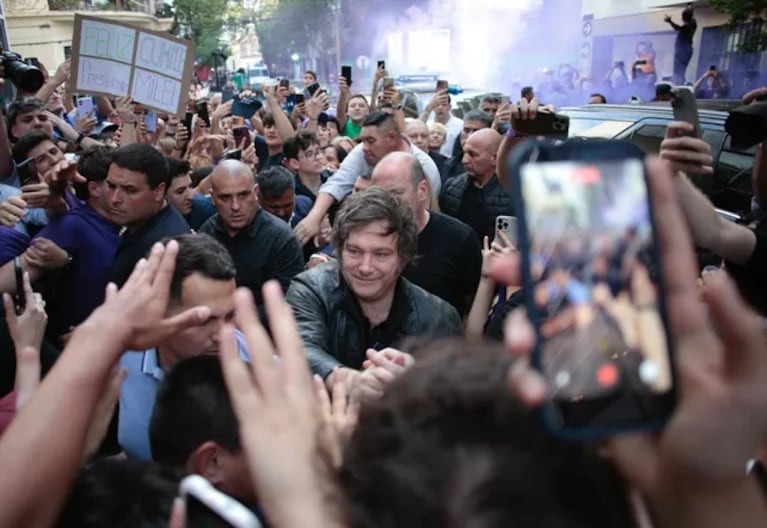 Javier Milei en Rosario. Imagen Héctor Río -La Capital.
