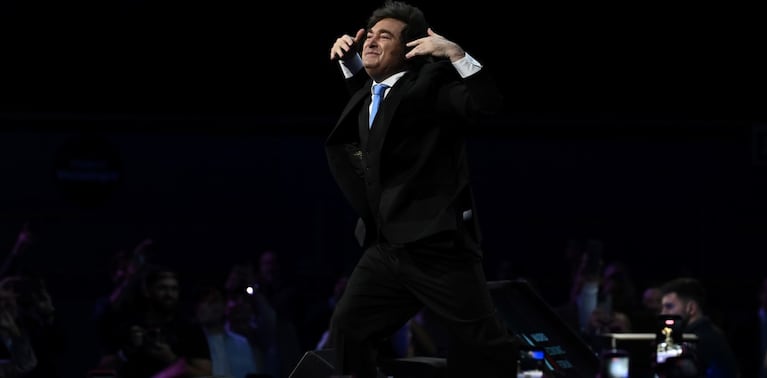 Javier Milei en un acto en Madrid. Foto EFE/ Fernando Villar