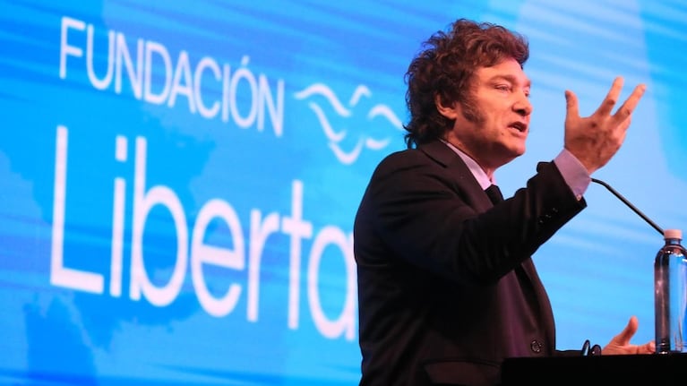 Javier Milei habló en la cena anual de la Fundación Libertad (Foto: Presidencia).