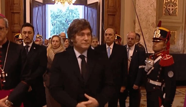 Javier Milei ignoró a Victoria Villarruel y evitó saludar a Jorge Macri en el Tedeum del 25 de Mayo