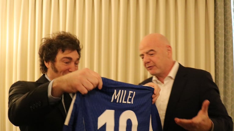 Javier Milei y Gianni Infantino(Foto: X/@madorni)