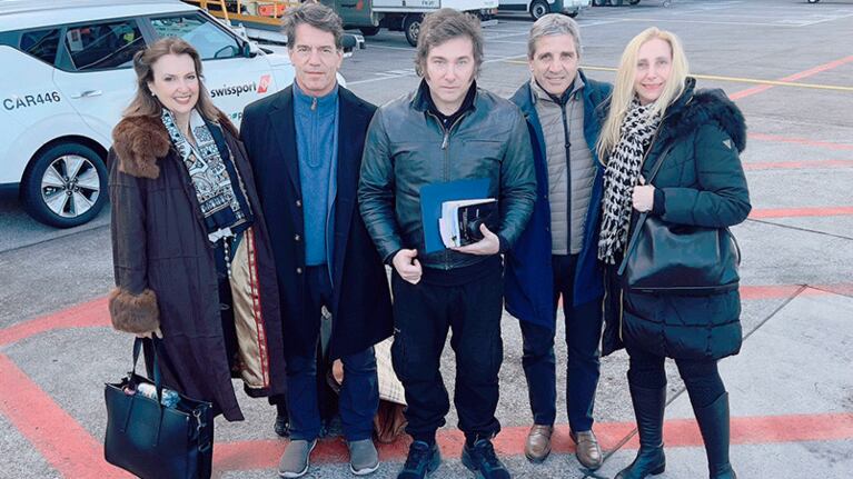 Javier Milei y la comitiva argentina llegó a Davos, Suiza.