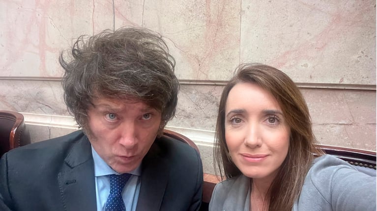 Javier Milei y Victoria Villarruel, los candidatos de La Libertad Avanza.