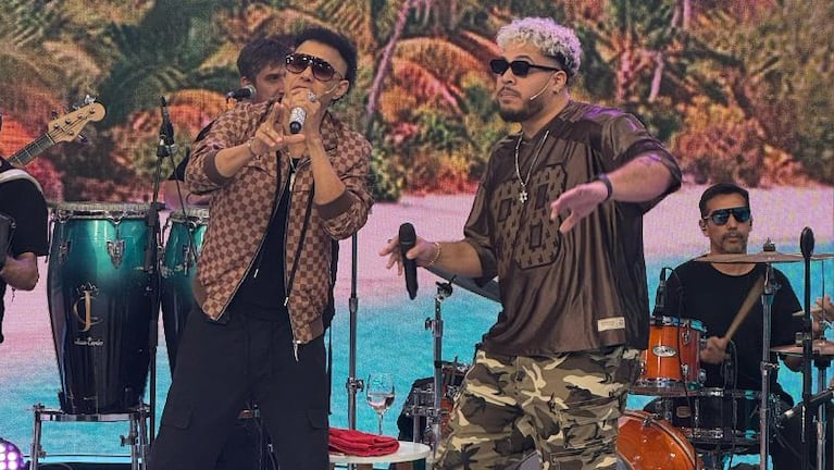 Jean Carlos en acción junto a su hijo Jesús.