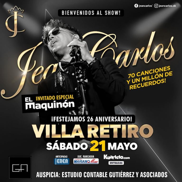 Jean Carlos festeja aniversario y promete 70 canciones