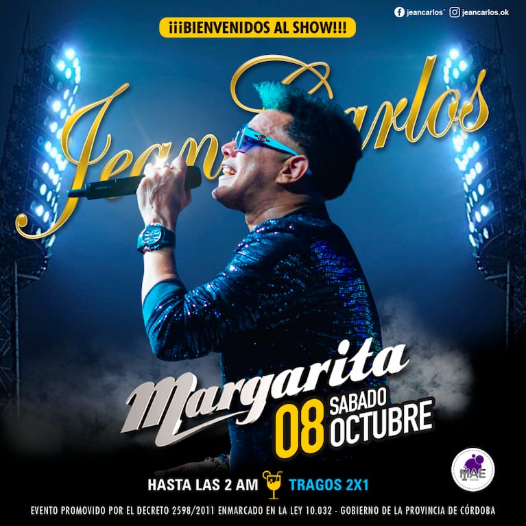 Jean Carlos regresa al escenario de Margarita Disco