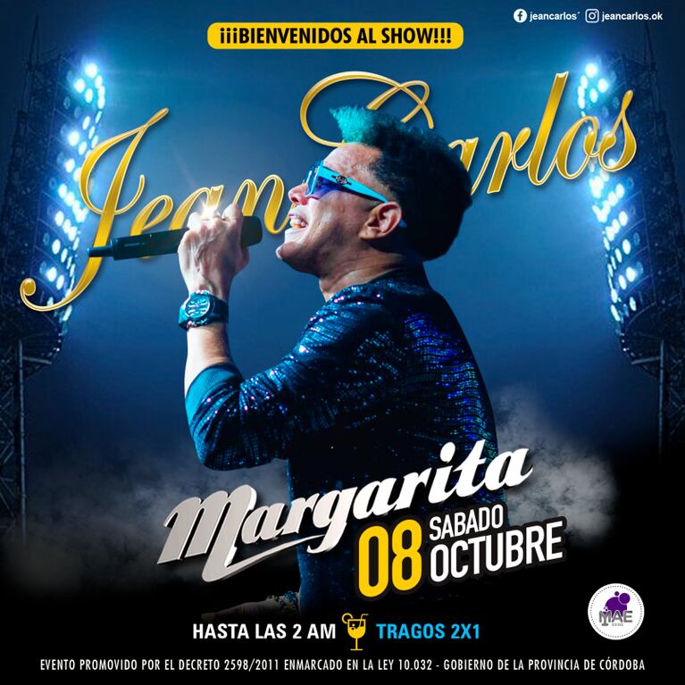 Jean Carlos regresa al escenario de Margarita Disco