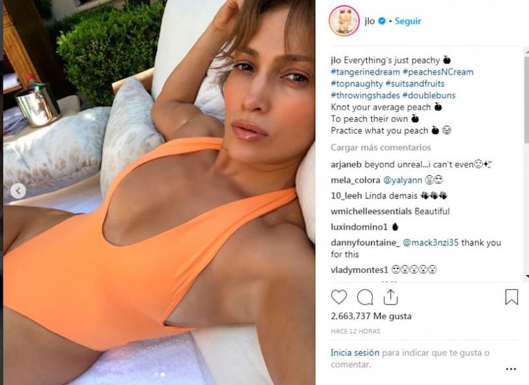  Jennifer Lopez, sensual y en malla enteriza cavada