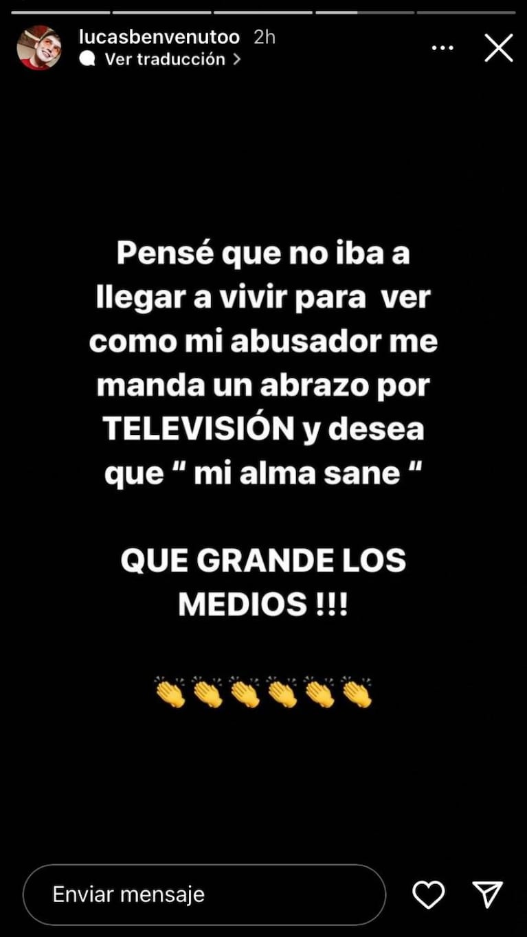 Jey Mammon le mandó un abrazo a Lucas Benvenuto y recibió una dura respuesta