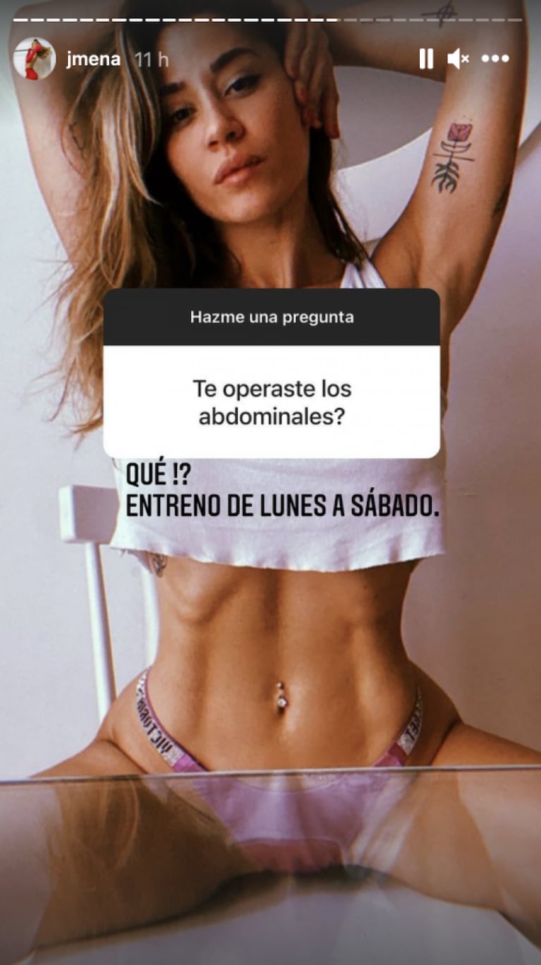 Jimena Barón aclaró si es verdad que se operó los abdominales