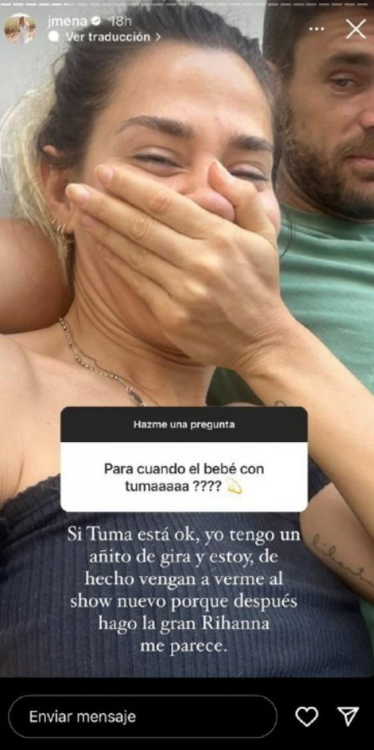 Jimena Barón apuró a su novio y le puso fecha para tener un hijo juntos