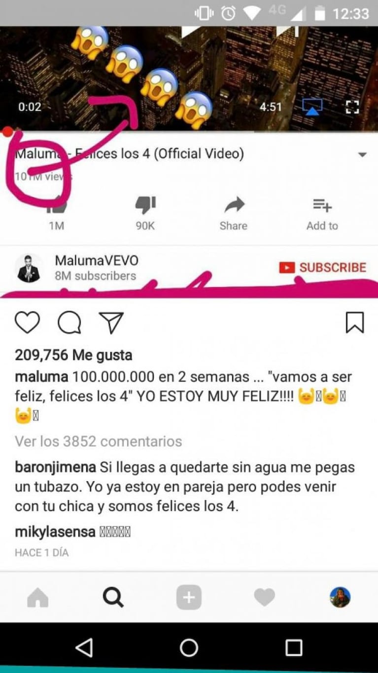 Jimena Barón está con Del Potro ¡pero sigue seduciendo a Maluma!