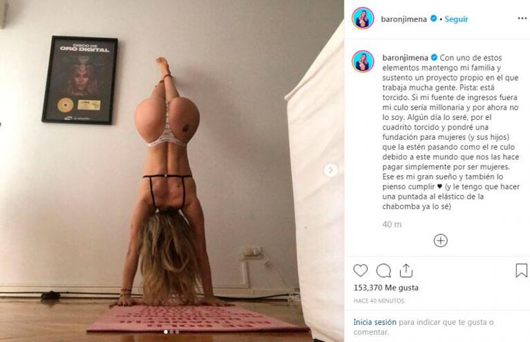 Jimena Barón redobló la polémica: "Si mi fuente de ingresos fuera mi culo..."