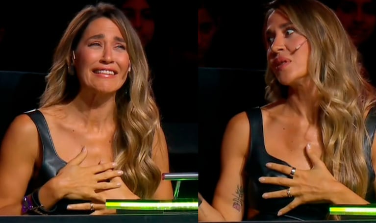 Jimena Barón sufrió un percance con su vestido en pleno programa.