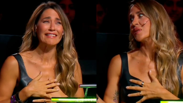 Jimena Barón sufrió un percance con su vestido en pleno programa.