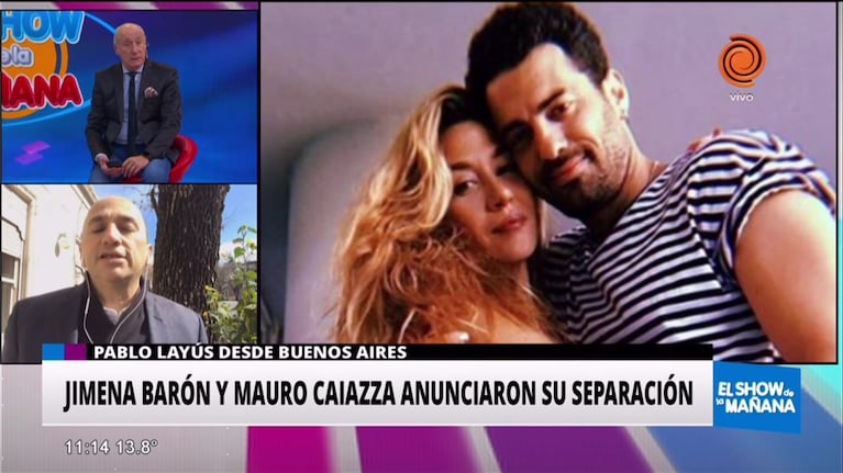 Jimena Barón y Mauro Caiazza se separaron por video